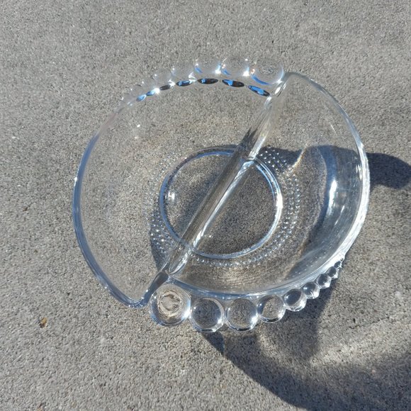 Duncan Miller Teardrop Clear Divided Nut / Trinket Dish 6" 1936-1955 - Picture 3 of 9